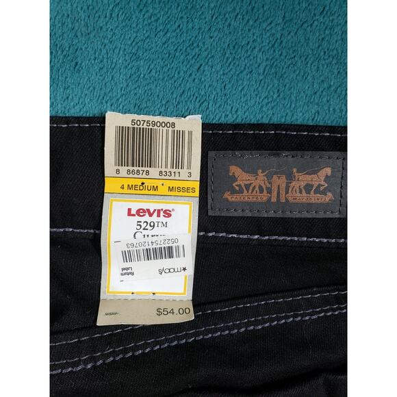 Levis 529 Jeans Size 4 Womens Black Pants Stretch Low Rise Curvy Straight NWT - Picture 16 of 16